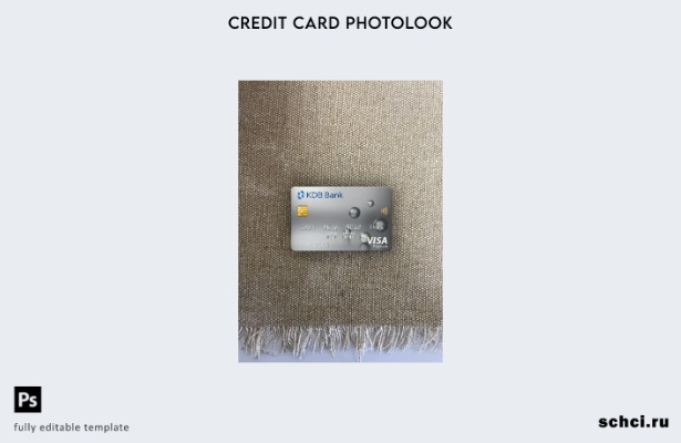 цифровая загрузка Южная Корея KDB банк Visa Platinum Card фотообраз переднего ша